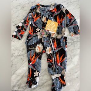 NTW Muse Theeads Bamboo Zip Footie NB